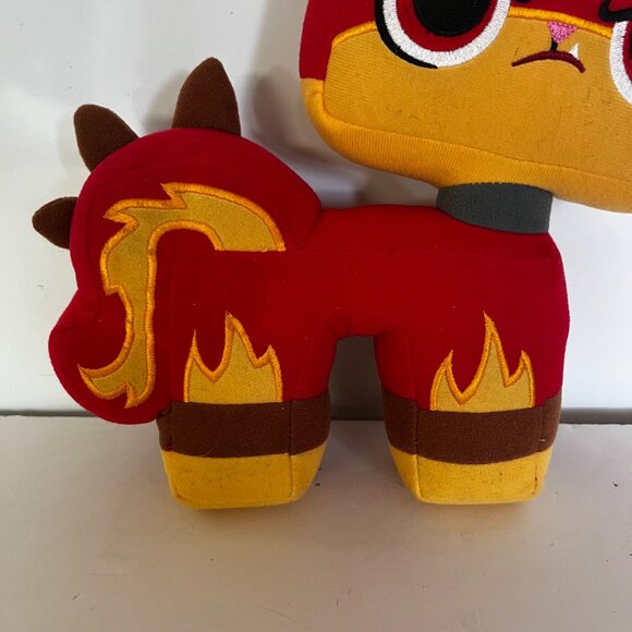 Red Angry Kitty Plush 12.5" The Lego Movie 2 Red Yellow Cat 2018 Manhattan Toy - Picture 3 of 16